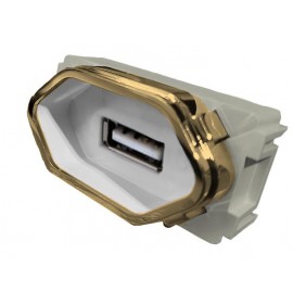 Modulo USB 2a - Novara Branco Gold